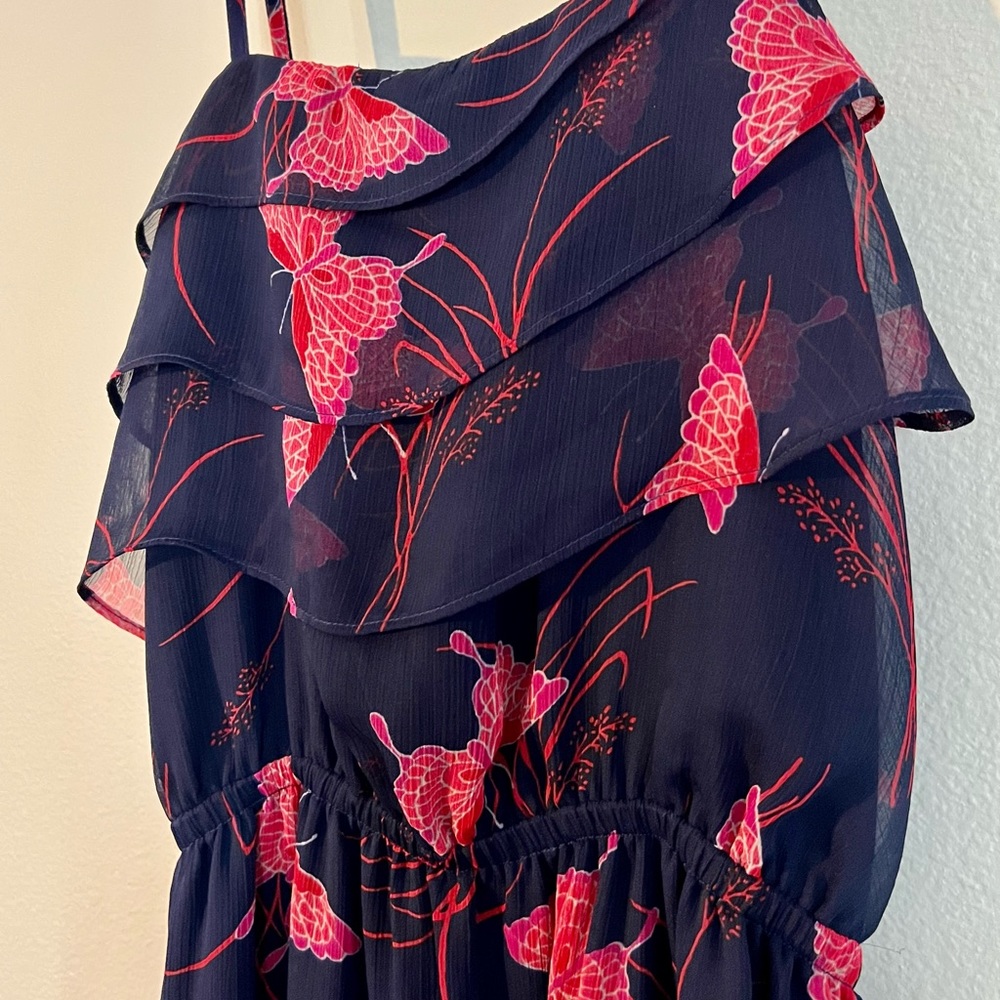 Express boho navy maxi dress with beautiful butterfly detail